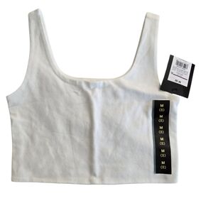 Girl's White Cropped Tank Top - Size M(8) NWT